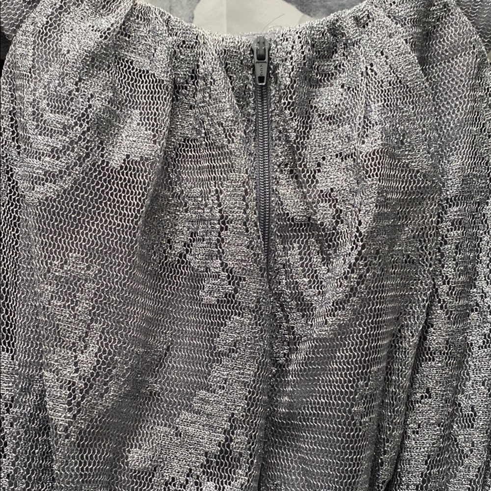 NWT Elegant Silver Sleeveless Dress, size 4 - Picture 4 of 6